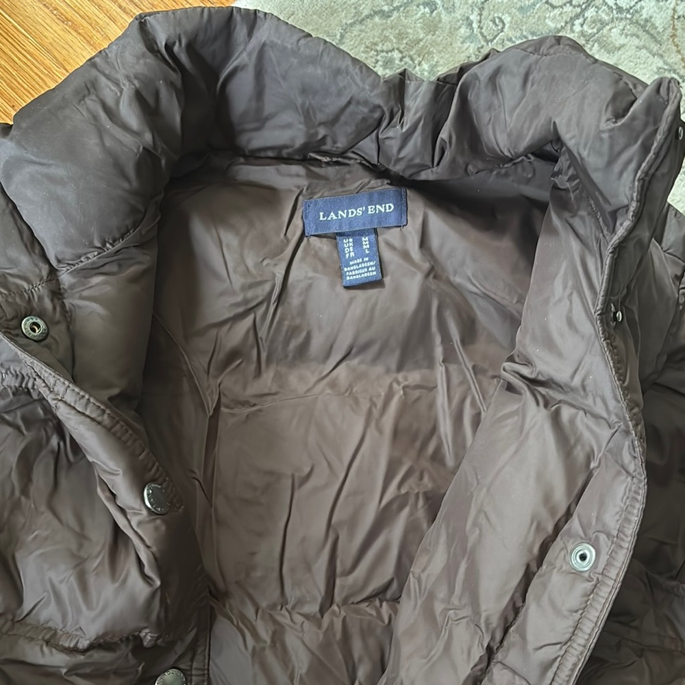 Lands' End Dark Brown Quilted Jacket